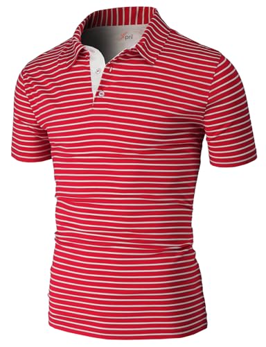 Men's Men's Slim Fit Short Sleeve Stripe Patterned Polo