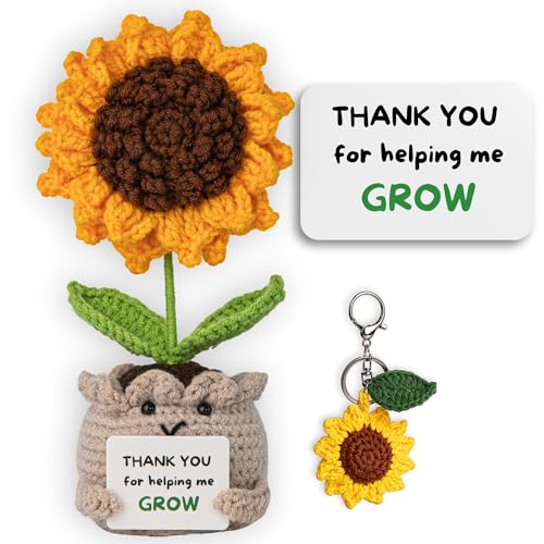 Positive Sunflower Crochet Doll (7.4