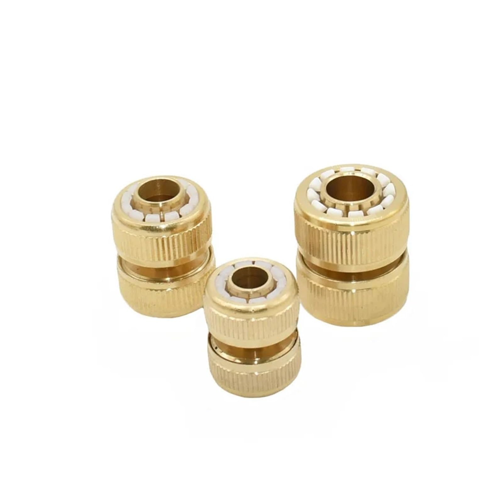 1pcs Copper Connector 1/2 5/8 3/4 Garden Hose Quick Connector Brass Metal Repair Fitting Water Pipe Coupler(J)