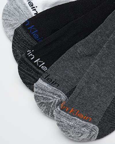 Image of Calvin Klein Mens No Show Socks - 6 Pack Soft Cotton Blend Cushioned Athletic Low Cut Socks for Men for Sports and Running