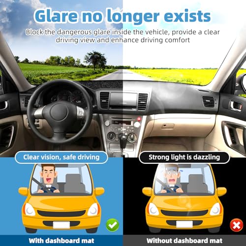 Image of Dash Cover Mat for Subaru Legacy & Outback 2005 2006 2007 2008 2009 Non-Slip Dashboard Cover Mat Sunshade UV Rays Protector Interior Accessories
