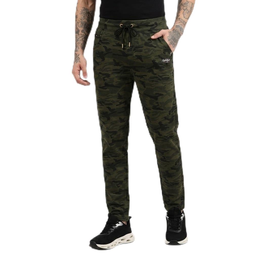 Men's Camouflage Jogger Track Pants, Olive Green, Drawstring Waist, Casual Slim Fit, miltry Colour-picture-41