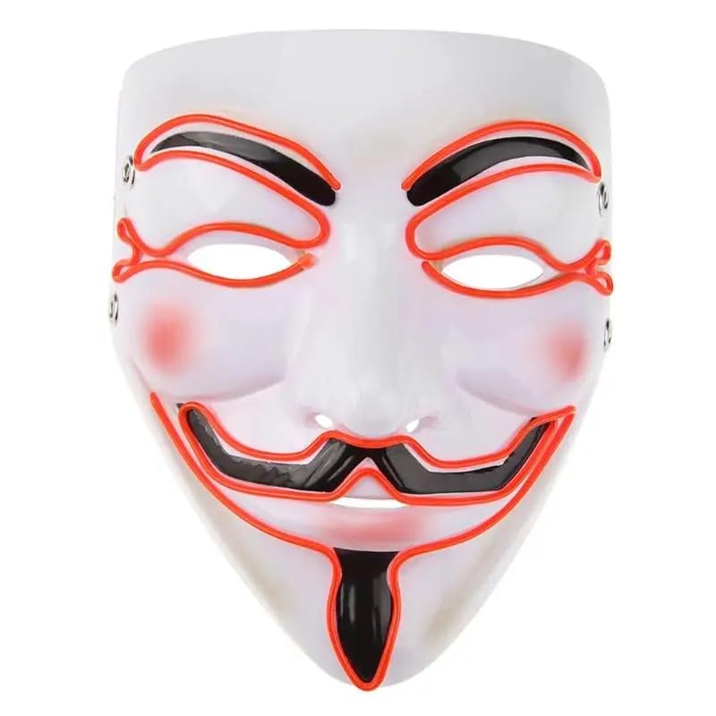 Mascara Cosplay Led Vendetta Neon V De Vingança Anonymous