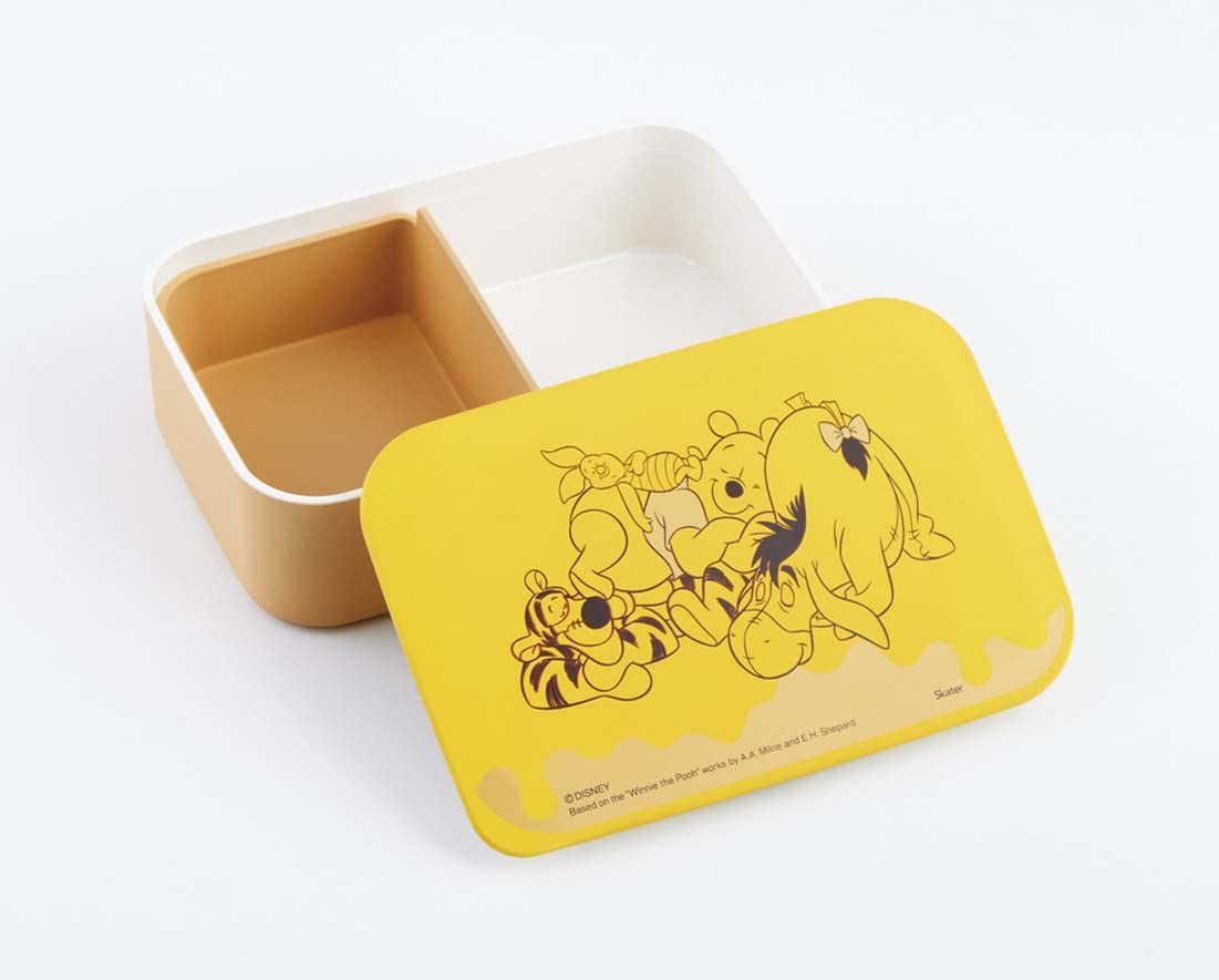 Skater NLP5-A Painted 1-Tier Lunch Box, 16.9 fl oz (500 ml), Includes Cores and Belt, Disney Winnie the Pooh, Made in Japan