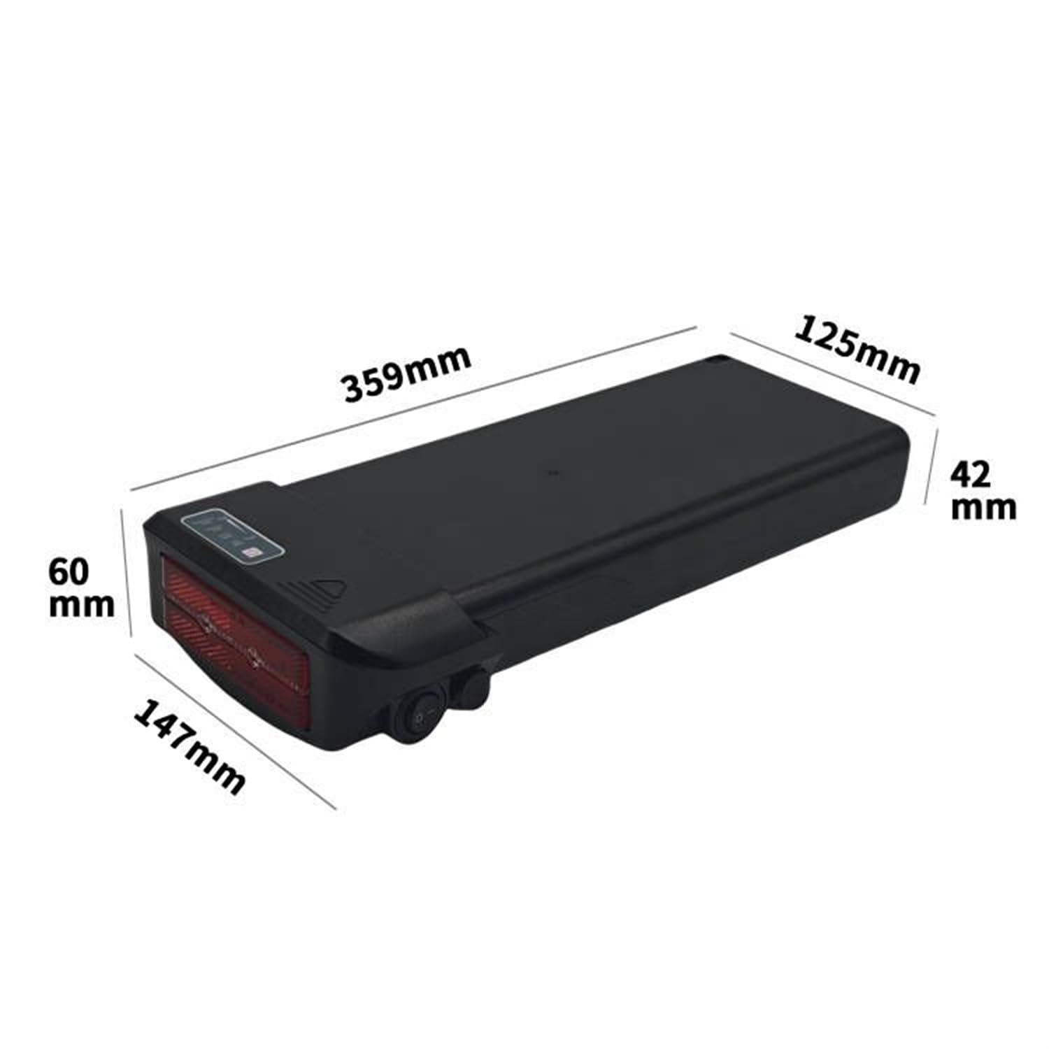 Akumulator do bagażnika elektrycznego 36 V 10,4 Ah / 12,8 Ah / 14 Ah 48 V 10,5 Ah do 36 V / 48 V 250 W 350 W 500 W litowy akumulator rowerowy z BMS i ładowarką (36 V 12,8 AH)