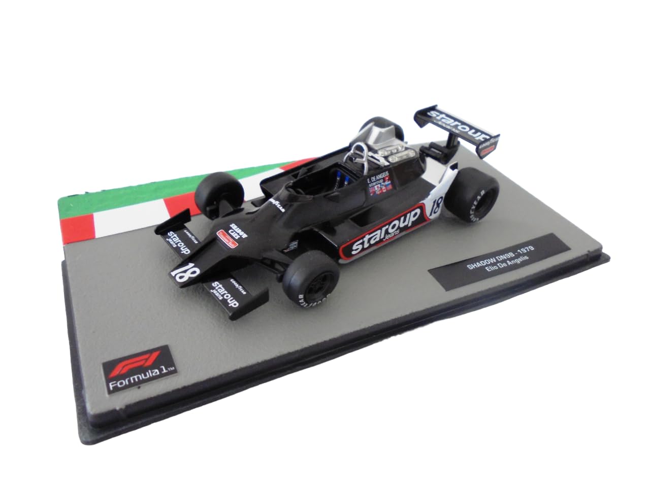 OPO 10 - Formula 1 1/43 model car compatible with SHADOW DN9B Elio De Angelis 1979 - FD221, Multicolor