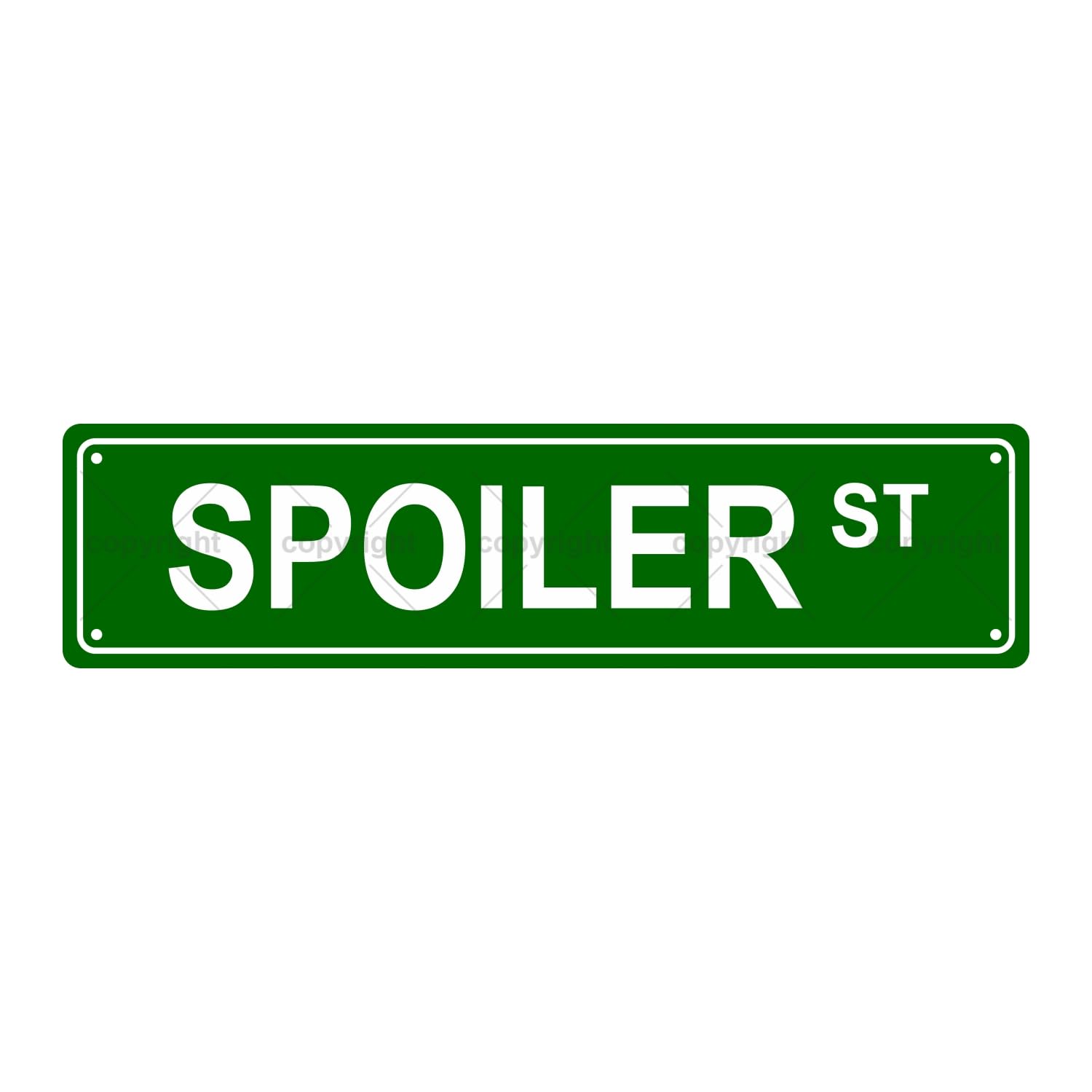 Spoiler ST Bookshelf Metal Tin Street Sign Bar Cafe Garage Cave Home Room Wall Bathroom Farmhouse Garden Porch Patio Decor,4x16 Inch