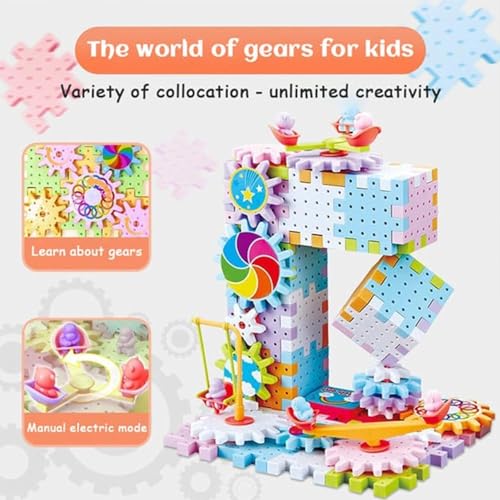 Vastfly GEAR TOYS INTERLOCKING BUILDING BLOCKS Diy Electric Gear Building Block Toy, Gear Building Toy Set thumb #7