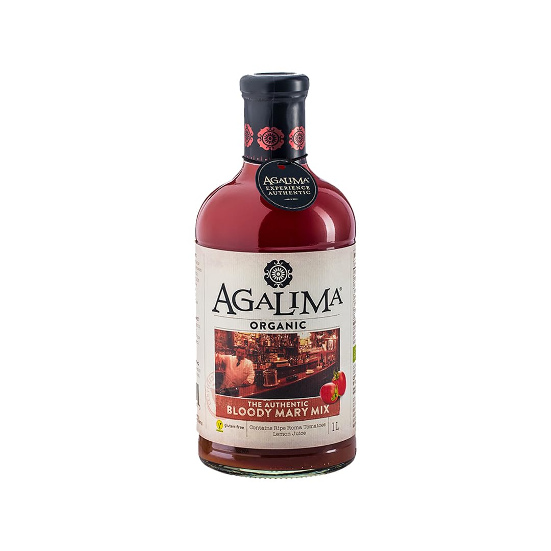 Organic Authenic Bloody Mary Drink Mix, All Natural, 1 Litre Glass Bottle, Individually Boxed