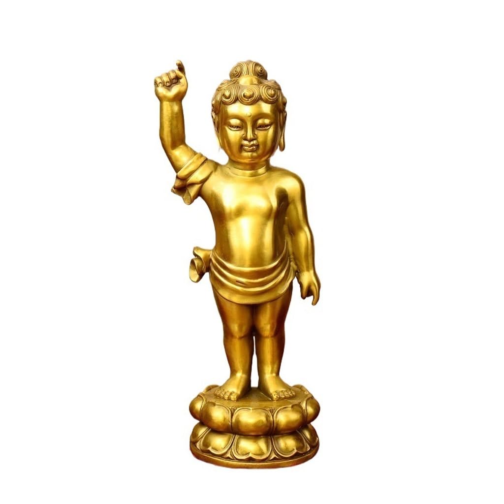 Posąg Buddy do medytacji wnętrz dekoracja Bodhisattwa Statua Dekoracja domu Statua Mosiądz Feng Shui Dekoracja Medytująca Statua Buddy Figurka Rzeźba (S)