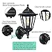 FUDESY 2-Pack Motion Sensor Exterior Light Fixture,Plastic Front Porch Light with 8W Edison Filament Bulbs,Waterproof Outdoor Lanterns for Garage,Yard,Patio,FDS616EPIRB2