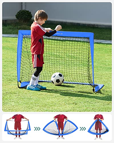SONGMICS Kids Soccer Goals for Backyard, 4x3 ft Portable Soccer Nets Training Equipment, Toddler Soccer Goal with Carrying Bag, for Field - Image 6