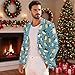 Hawapod Blazer for Men Penguin Print Casual Fashion One Button Animal Suit Jacket Lapel Light Blue Blazer Coat with Pocket XS-5XL
