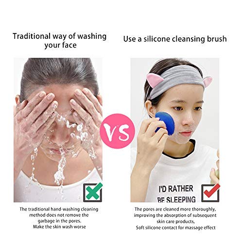 Vista 4 de Cepillo de limpieza facial Cepillo de silicona para lavado facial Manual Impermeable Limpieza Cuidado de la piel Cepillos faciales para limpieza