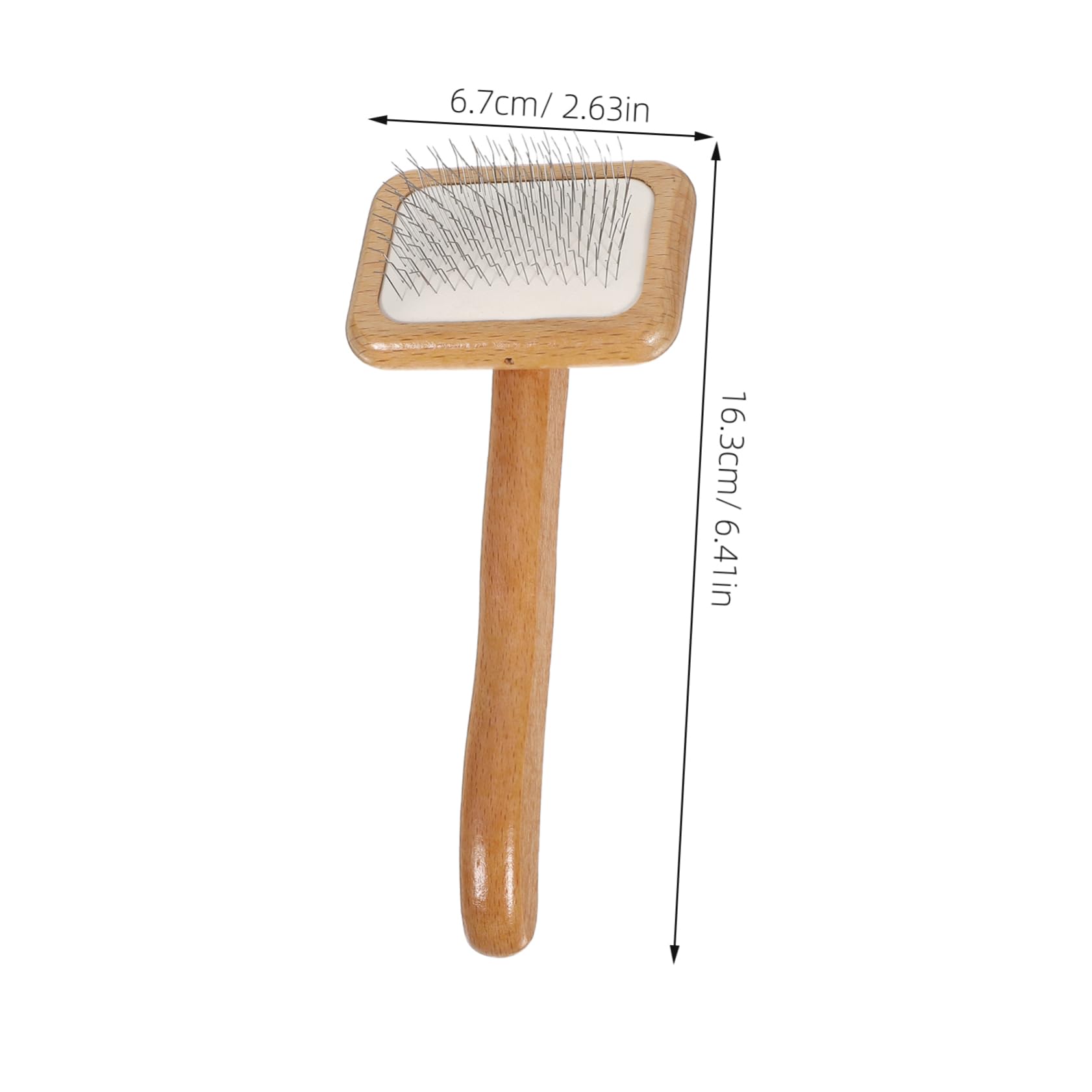 BCOATH Wooden Pet Comb Dog Grooming Tool Slicker Brush Natural for Hair Removal