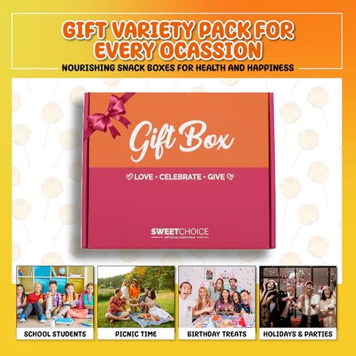 Healthy Snack Box Variety Pack with Chips, Cookies & Granola Bars (50 Count) - Healthy Snacks Variety Pack for Adults, Kids and Teens - Care Packages for College Students, Birthdays & Travel