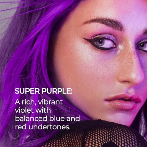 Image of XMONDO Color Super Purple Depositing Mask, Hair Dye, 8 Fl Oz | Semi-Permanent, Infused with Bond Booster & Hyaluronic Acid for Nourishment, Revitalization & Repair, Vegan Formula