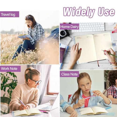 Svalor A5 Tagebuch mit Code Mädchen, Tagebuch für Erwachsene mit Schloss, PU Leder Notizbuch mit Stift,mit Code Schloss, Purple PU-Leder Journal, für Frauen(21x15cm, 192 Seiten)