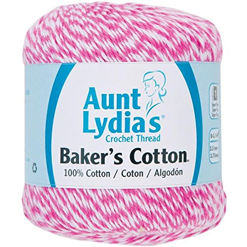 Coats Crochet Aunt Lydia's Baker's Cotton Crochet Thread, Pink