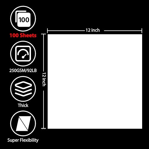 Miniatura 9 de OcePor Cartulina negra de 8.5 x 11 pulgadas, cartulina negra, 100 hojas de 92 libras250 gsm, papel grueso de cartulina para impresora, currículum,