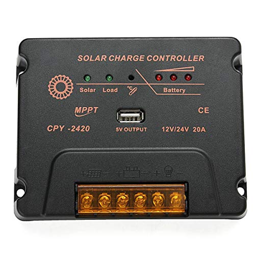 Joy MacPherso 12V/24V 20A USB MPPT Solar Panel Battery Charge Controller Generator For Garden Roads