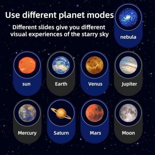 Image of 360-Degree Earth Projection Night Light, USB Star Lamp with Galaxy Display, Romantic Room Decor (Galaxy 10)