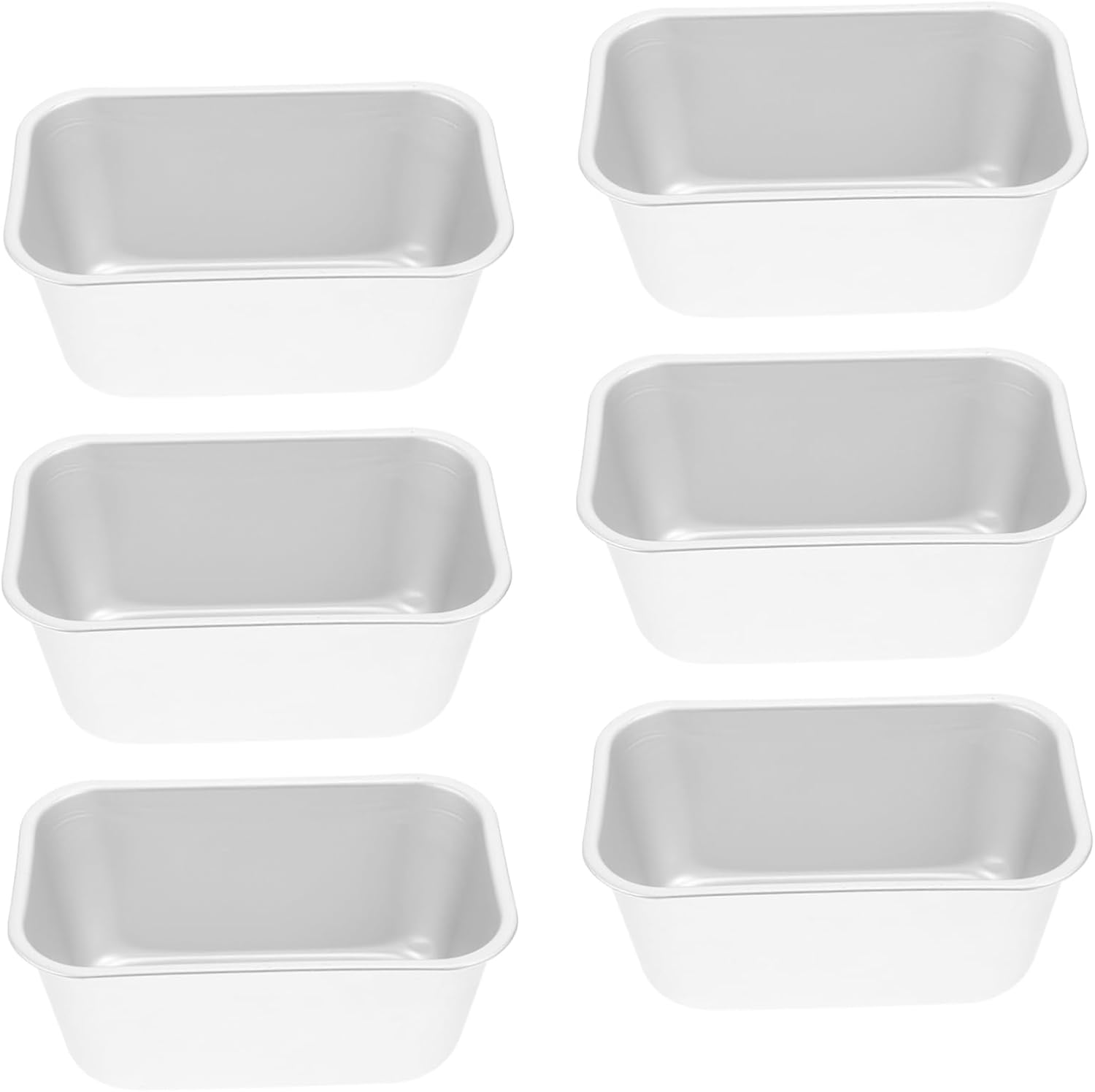 6pcs Heat Resistant Bread Baking Molds Cake Baking Box Non-stick Smooth Surface for Diy