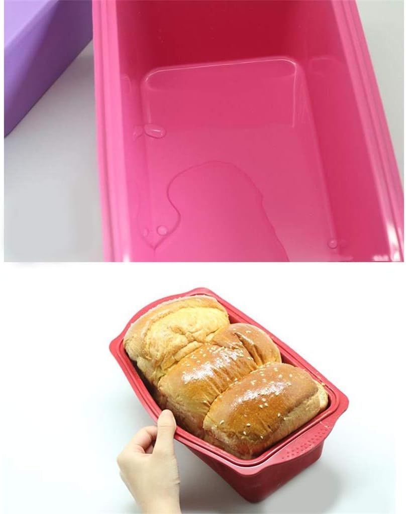 Bread Mold, Not Sticky Silica Gel Bread Mold, BPA-free, Used For DIY Cake, Bread, Meat Pie ZHANGXIAO (Color : Purple)