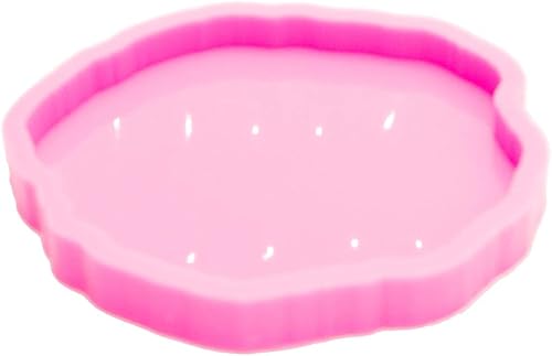 Miniatura 8 de Moldes de posavasos redondos irregulares súper brillantes para fundición de resina de silicona para resina epoxi, moldes para bricolaje de ágata,