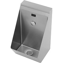 Wall Mounted Sensor Urinal, 304 Stainless Steel Automatic Sensor Urinal, Commercial Washout Toilet for Men, Male Bathroom Toilet for Hotels and BarsSilver