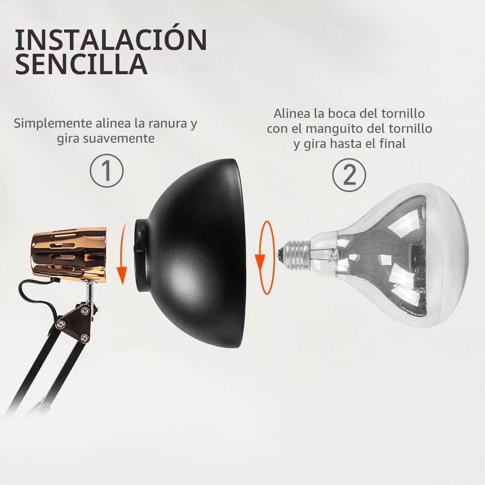 DUEBEL Lámpara de Calor para Alimentos, Calentador de Isomalt y Chocolate para Modelar, Herramienta Profesional para Confiteros, Pasteleros y Chefs (Negro y Oro Rosa)