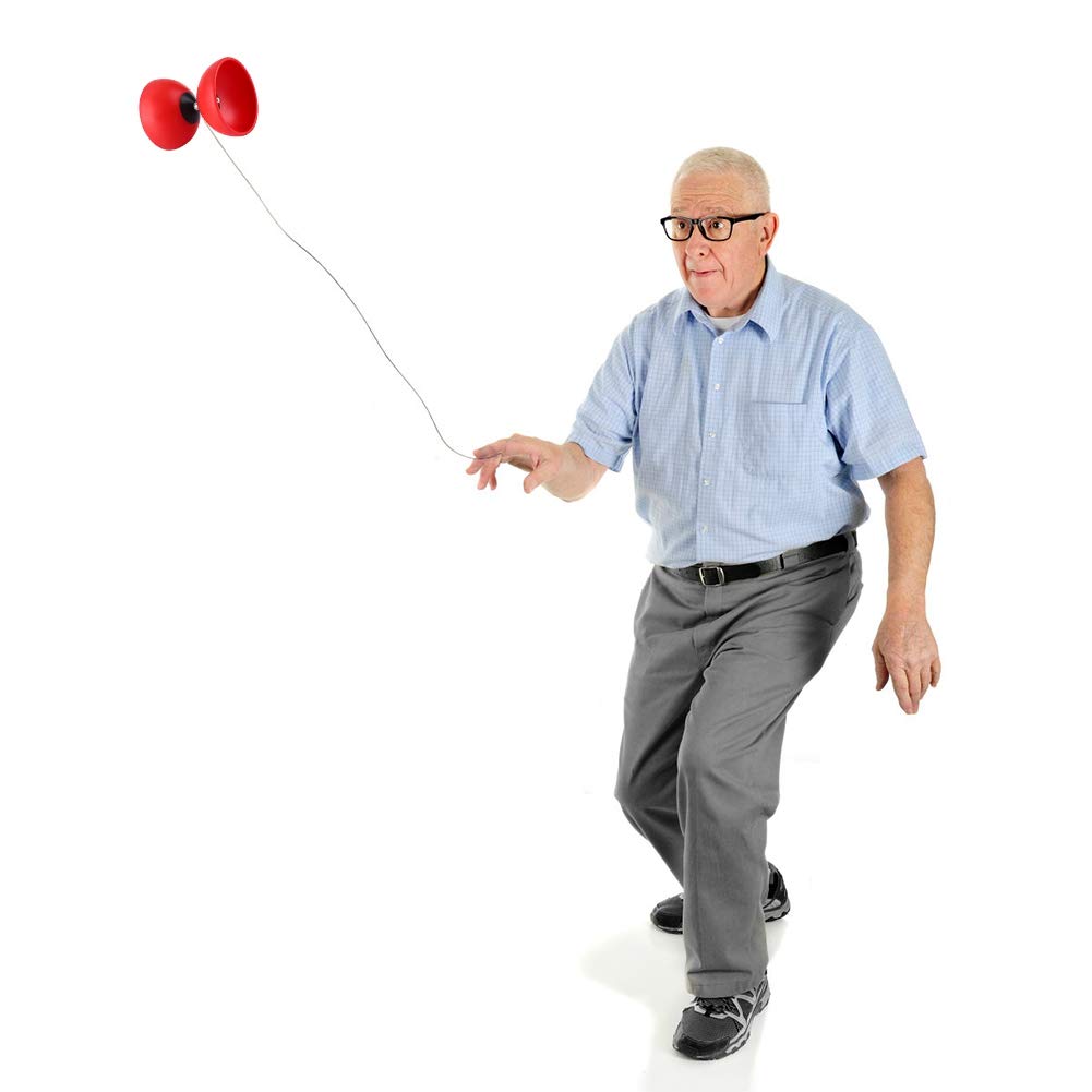 Cuscinetto Cinese Yoyo Diabolo, Giocattolo Cinese Yoyo Diabolo, Bastoncini Diablolo Colorati Diabolo per Principianti e Giocatori Intermedi (Red)