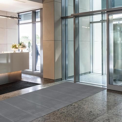 Tapis de sol antiderapant MYOYAY avec drainage d'eau en PVC - 3
