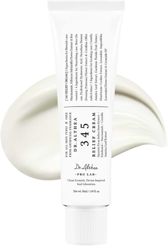 Dr. Althea 345 Relief Cream, Feuchtigkeits-Gel-Creme mit Niacinamid und Panthenol für empfindliche H