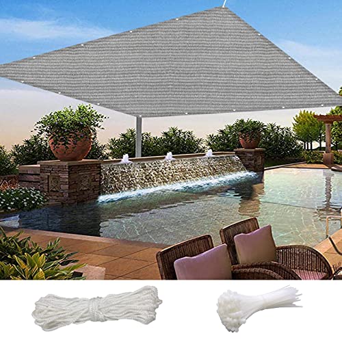 Toldo vela de sombra rectangular contra el calor extremo en terrazas grandes de 7x9m 2