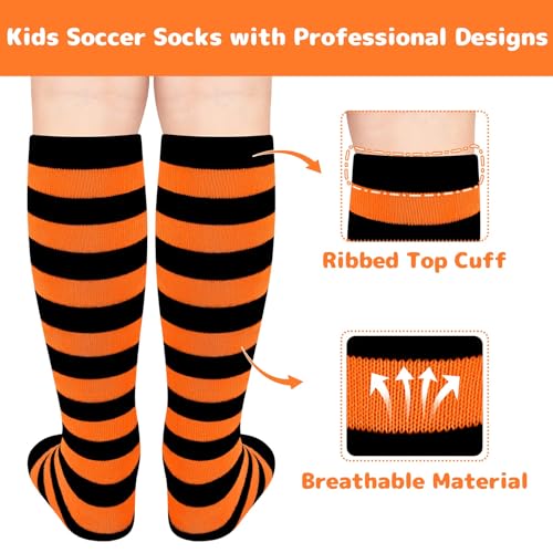 Image of Olreco 1 Pack Toddler Kids Youth Soccer Socks Girls Boys Baseball Socks Youth Knee High Softball Football Accessories Cotton