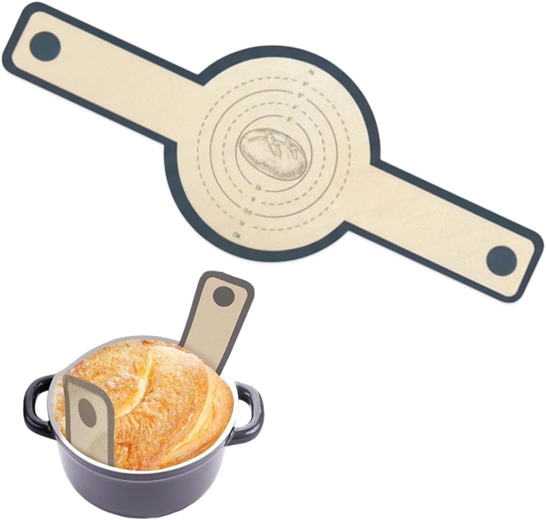 1 pc Silicone Bread Sling for Dutch Oven Bread Making Reusable Non-Stick Baking Mat with Long Handles Sourdough Placing Liner