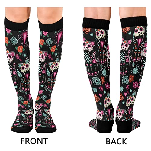 Image of Fisyme Socks for Women Men, Warm Comfort Athletic Crew Running Hiking Cycling Compression Socks