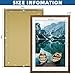 Hongkee 24x36 Poster Frame Set of 2, Rustic Brown Wood Style - Display 20x30 Picture with Mat or 24 x 36 Poster without Mat, Wall Mounting Horizontal and Vertical