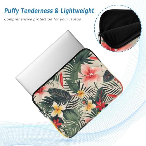 Funda para portátil 13-14 pulgadas Tropical Leaves rosa miniatura 5