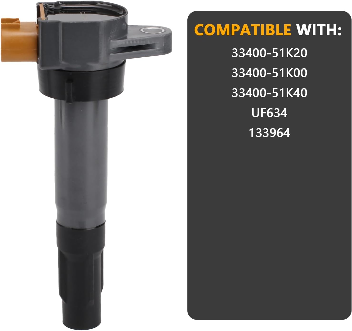 UF634 OEM Ignition Coil - Compatible with Suzuki 2009-2014 Kizashi Grand Vitara SX4-2.0L 2.4L L4 - Replaces # 33400-51K20 33400-51K00 33400-51K40