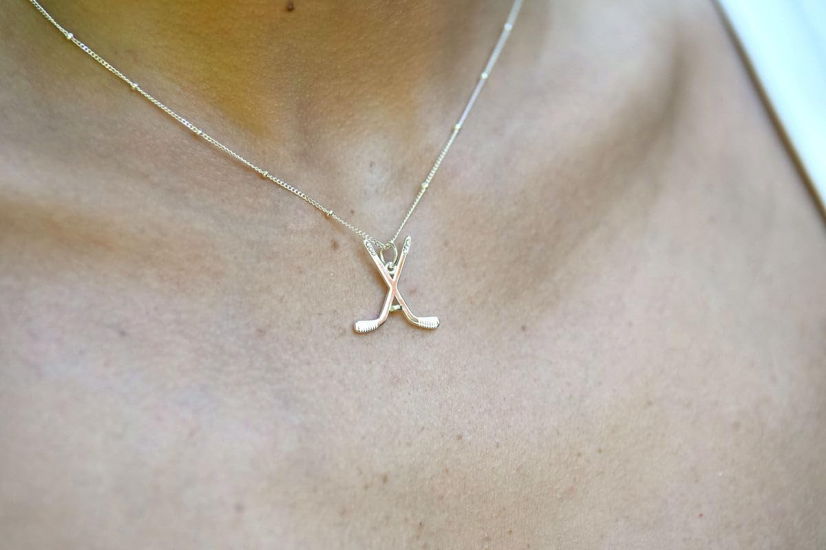Chelsea Charles Ice Hockey Charm Necklace for Women, Gift for Players, Athletes, Teams, Coaches and Fans