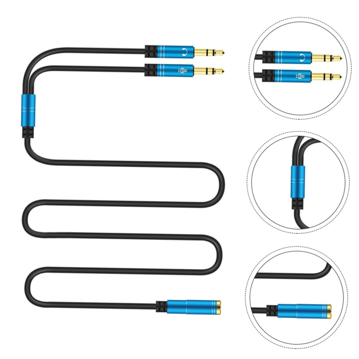 ABOOFAN 10pezzi Cavo Splitter Audio Per Microfono e Cuffie Adattatore Per Computer Con Doppi Jack Accessorio Versatile Per Smartphone e Tablet Colori