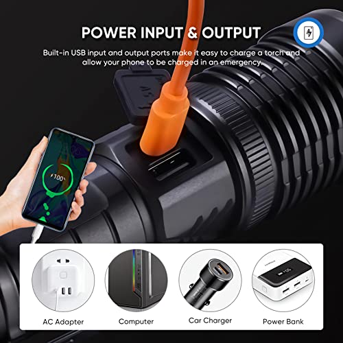 XLENTGEN Torcia LED Potente Professionale 20000