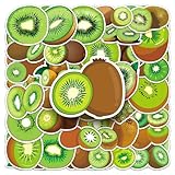 Kiwi-Obst-Aufkleber, bunte Cartoon-Obst- und Gemüse-Stil-Aufkleber für Kinder, Lehrer, Belohnung, Schule, Party, Klassenzimmer, Dekoration, Bastelzubehör, Kiwi-Früchte, 50 Stück