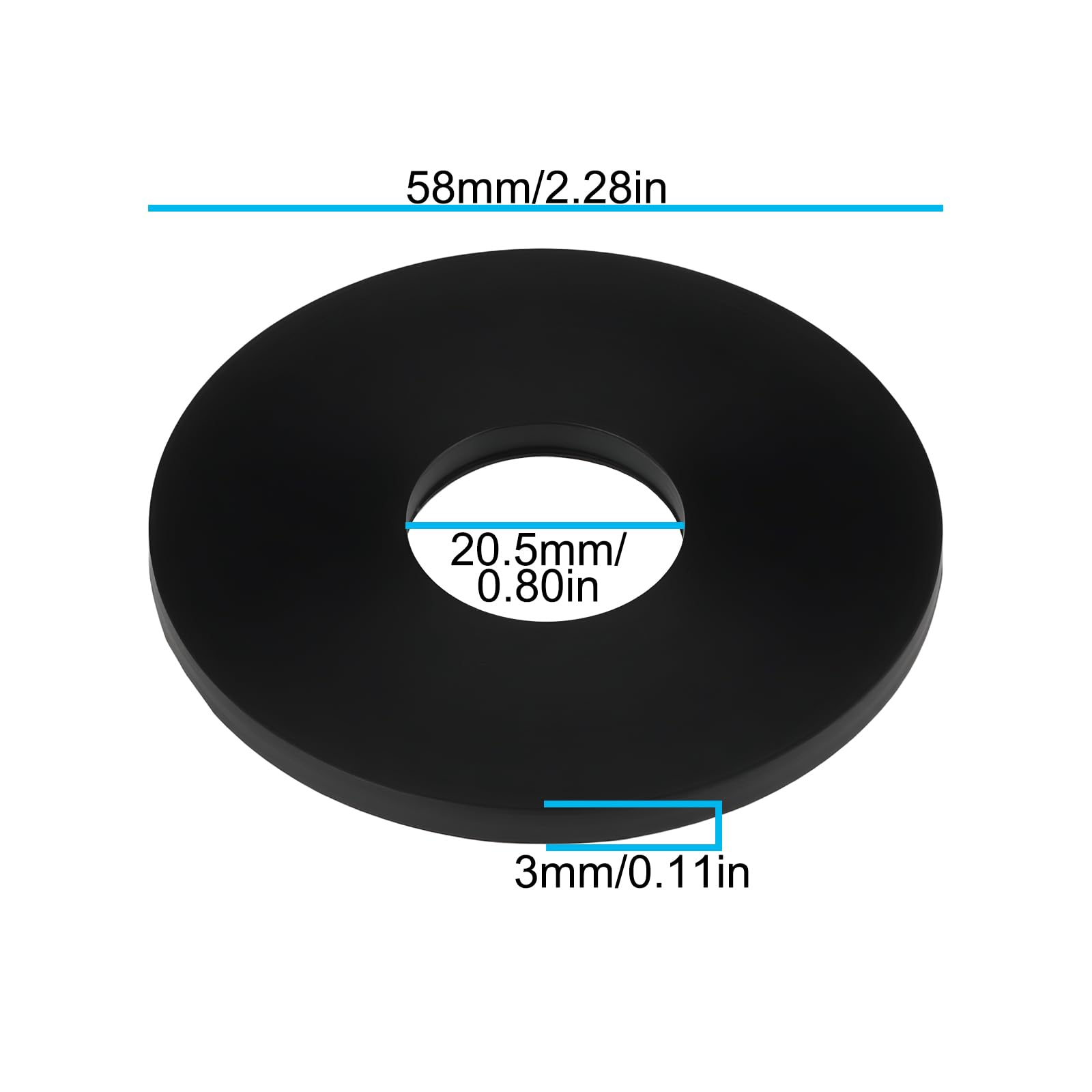 Joint De Réservoir De Toilette 58x20.5x3 Mm - 4 Pièces - Compatible JOMO Et Modèles 7412