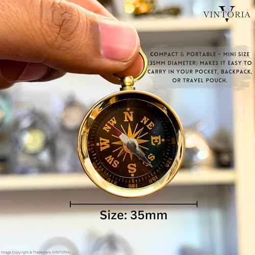 Brújula Mini de Latón 35mm Personalizada miniatura 6