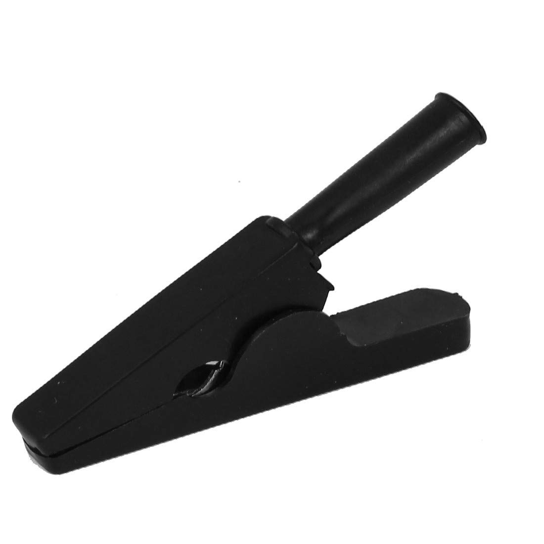 NEW LON0167 Electrical Test 20mm Banana Connector Black Insulated Alligator Clip 3000 ν(Elektrische Prüfung 20mm Bananenstecker schwarz isolierter Alligatorclip 3000 ν