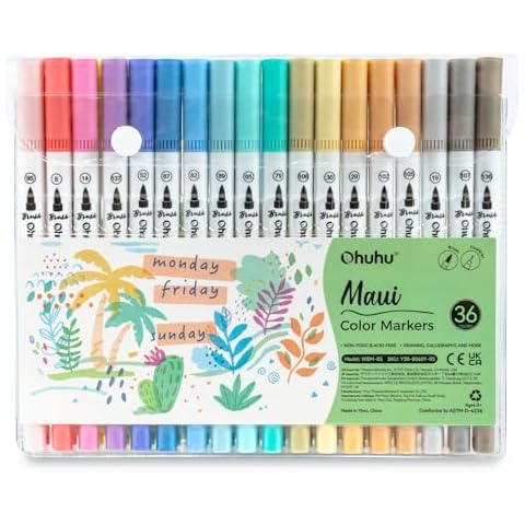 Ohuhu Feutres Coloriage Pastel 36 Couleurs Cover