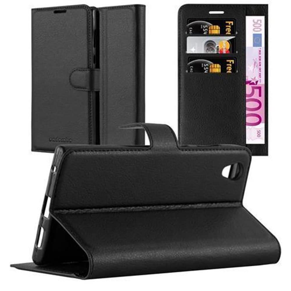 Custodia Libro Cadorabo Per Sony Xperia 8 - Grigio Fiore Con Chiusura Magnetica - Portafoglio Con Slot Carte E Funzione Stand